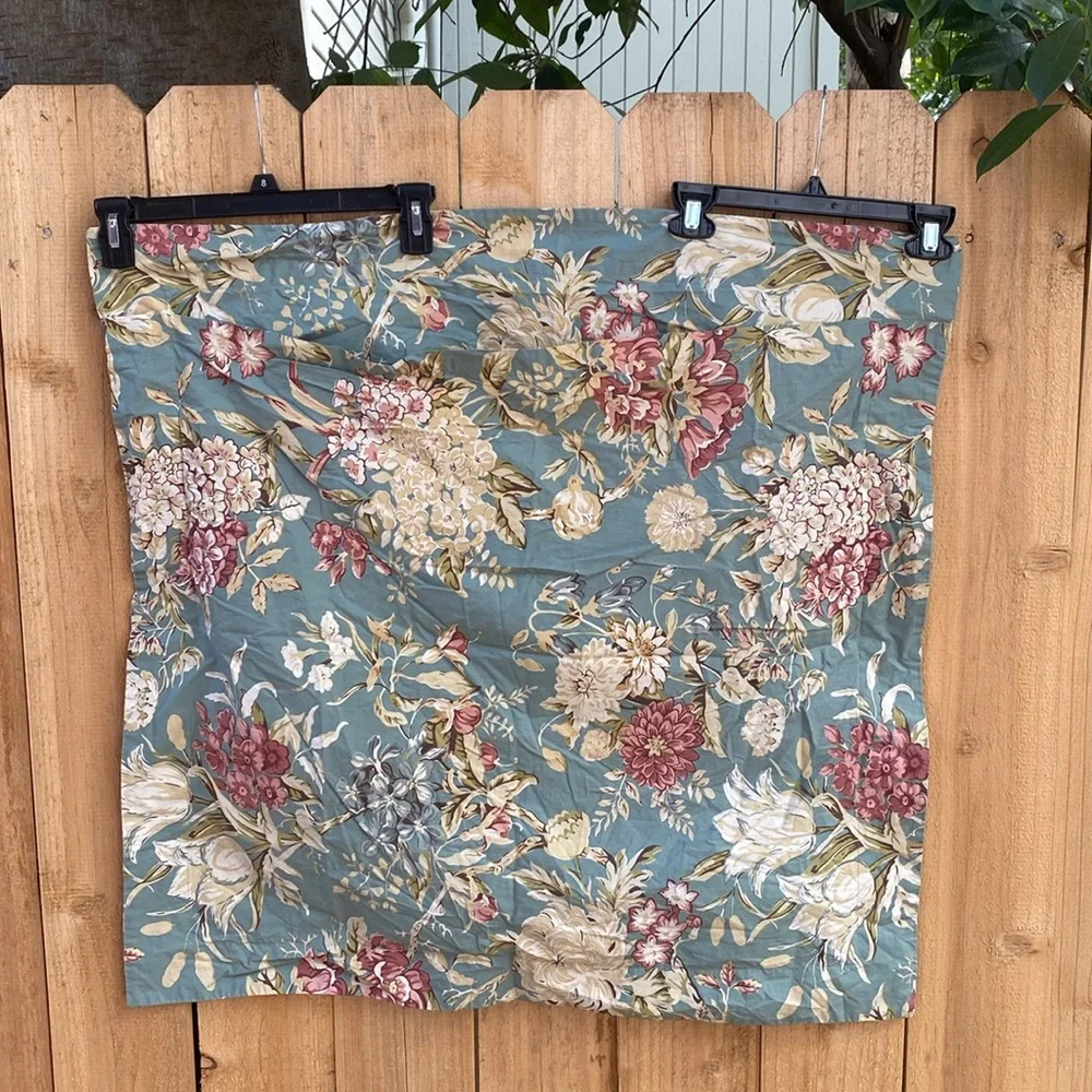One [1] Pottery Barn Elodie Euro Sham Blue Floral French Country 30